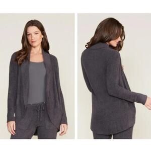 Barefoot Dreams CozyChic Lite Carbon Circle Cardi Womens Size M Cozy Lounge